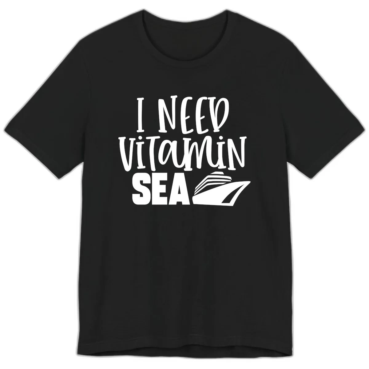 I Need Vitamin Sea Premium T-Shirt in Black