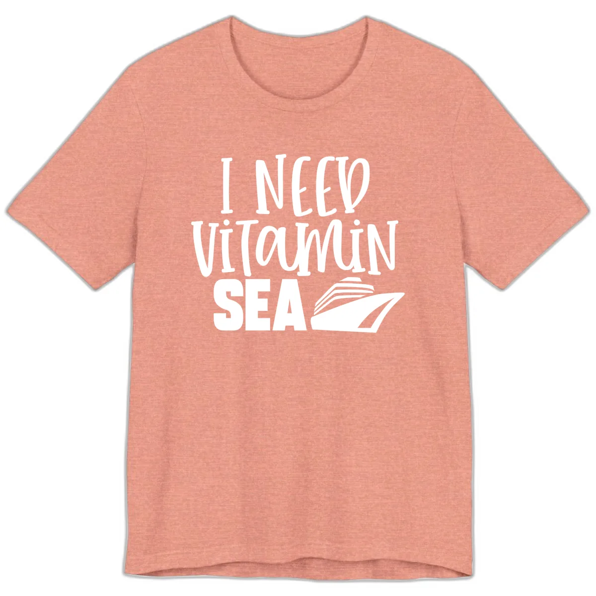I Need Vitamin Sea Premium T-Shirt in Heather Sunset