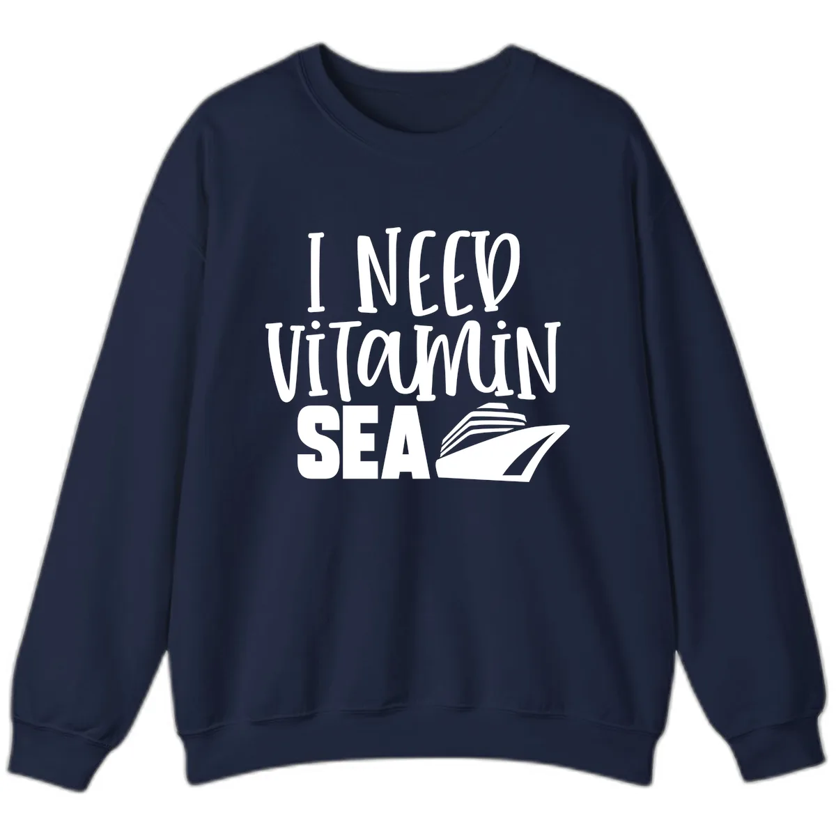 I Need Vitamin Sea Sweatshirt in Navy