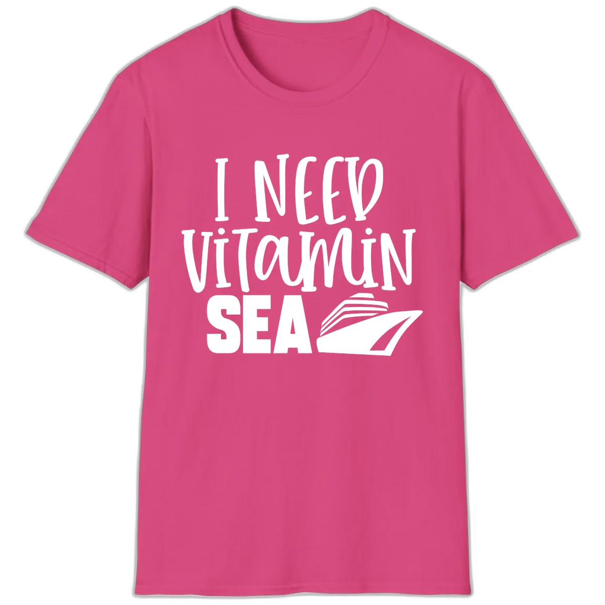 I Need Vitamin Sea T-Shirt in Heliconia