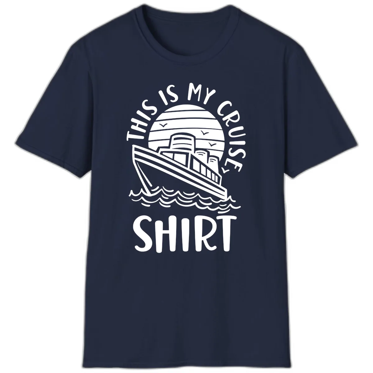 This Is My Cruise Ship T-Shirt in Navy