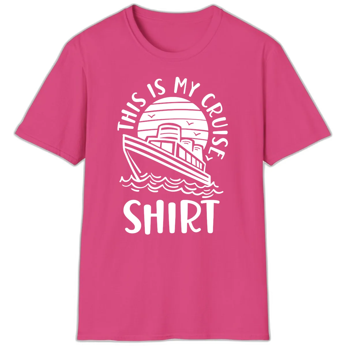 This Is My Cruise Ship T-Shirt in Heliconia