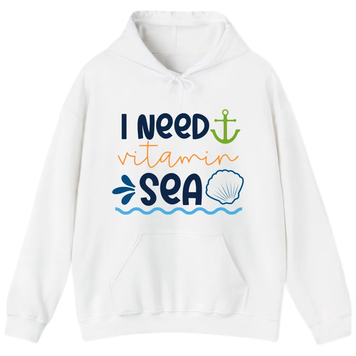 I Need Vitamin Sea Hoodie in White