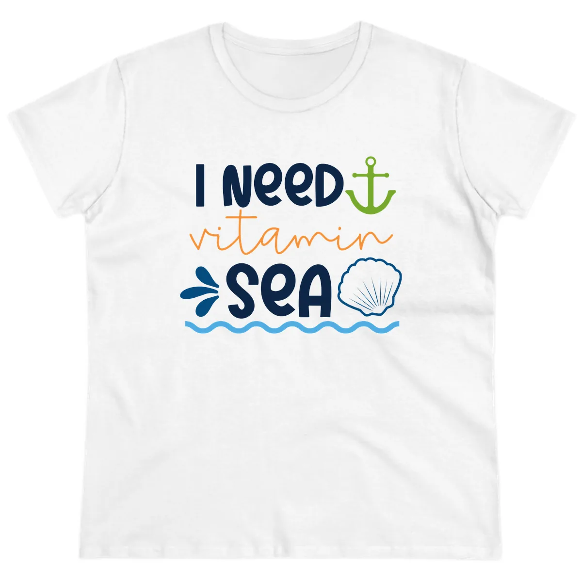 I Need Vitamin Sea Ladies Tee in White