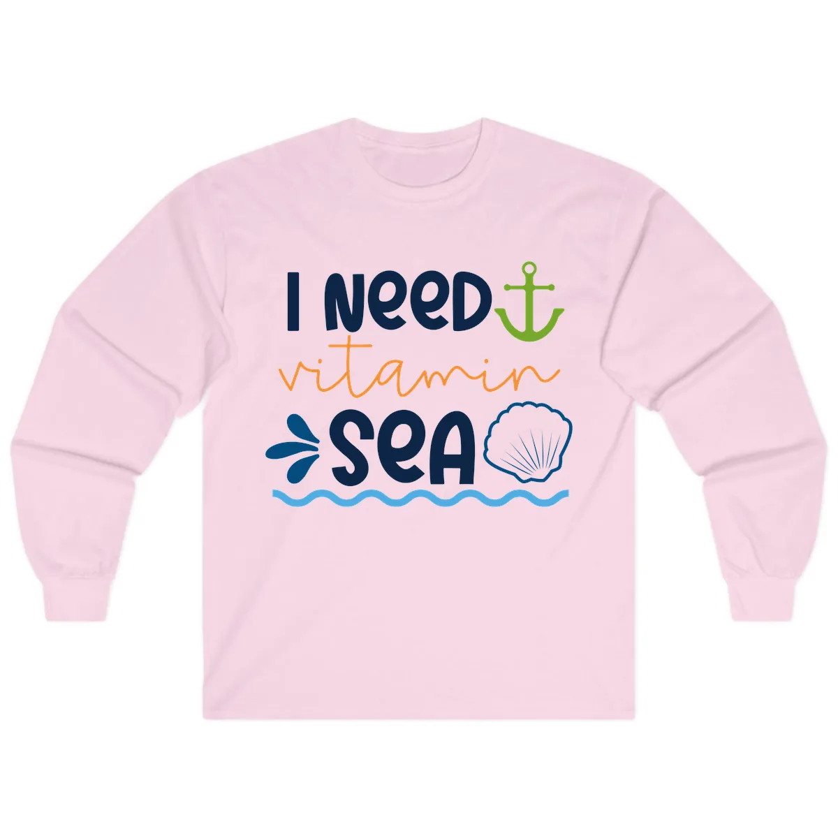 I Need Vitamin Sea Long Sleeve in Light Pink