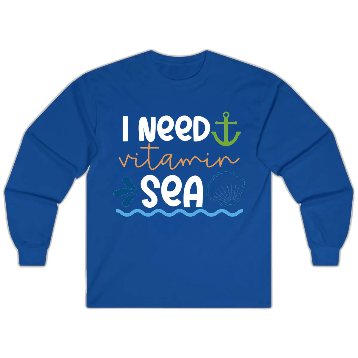 I Need Vitamin Sea Long Sleeve in Royal