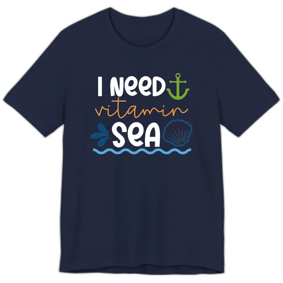 I Need Vitamin Sea Premium T-Shirt in Navy