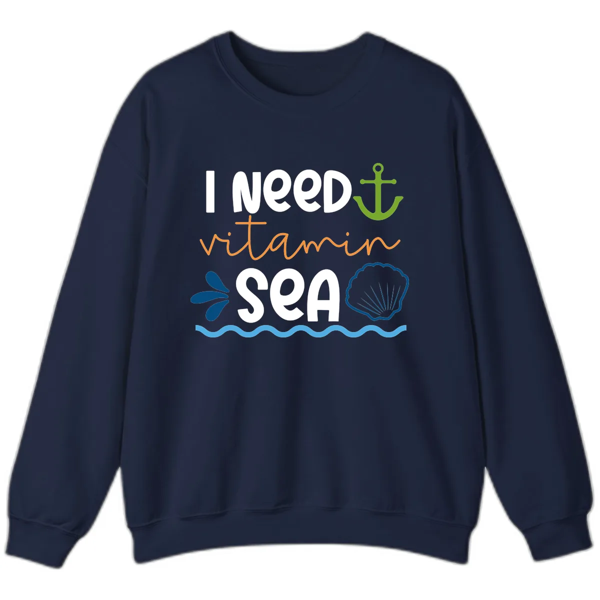 I Need Vitamin Sea Sweatshirt in Navy