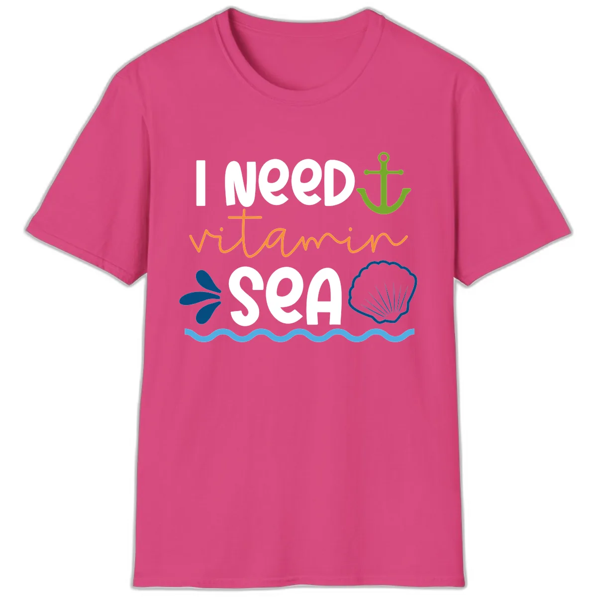 I Need Vitamin Sea T-Shirt in Heliconia