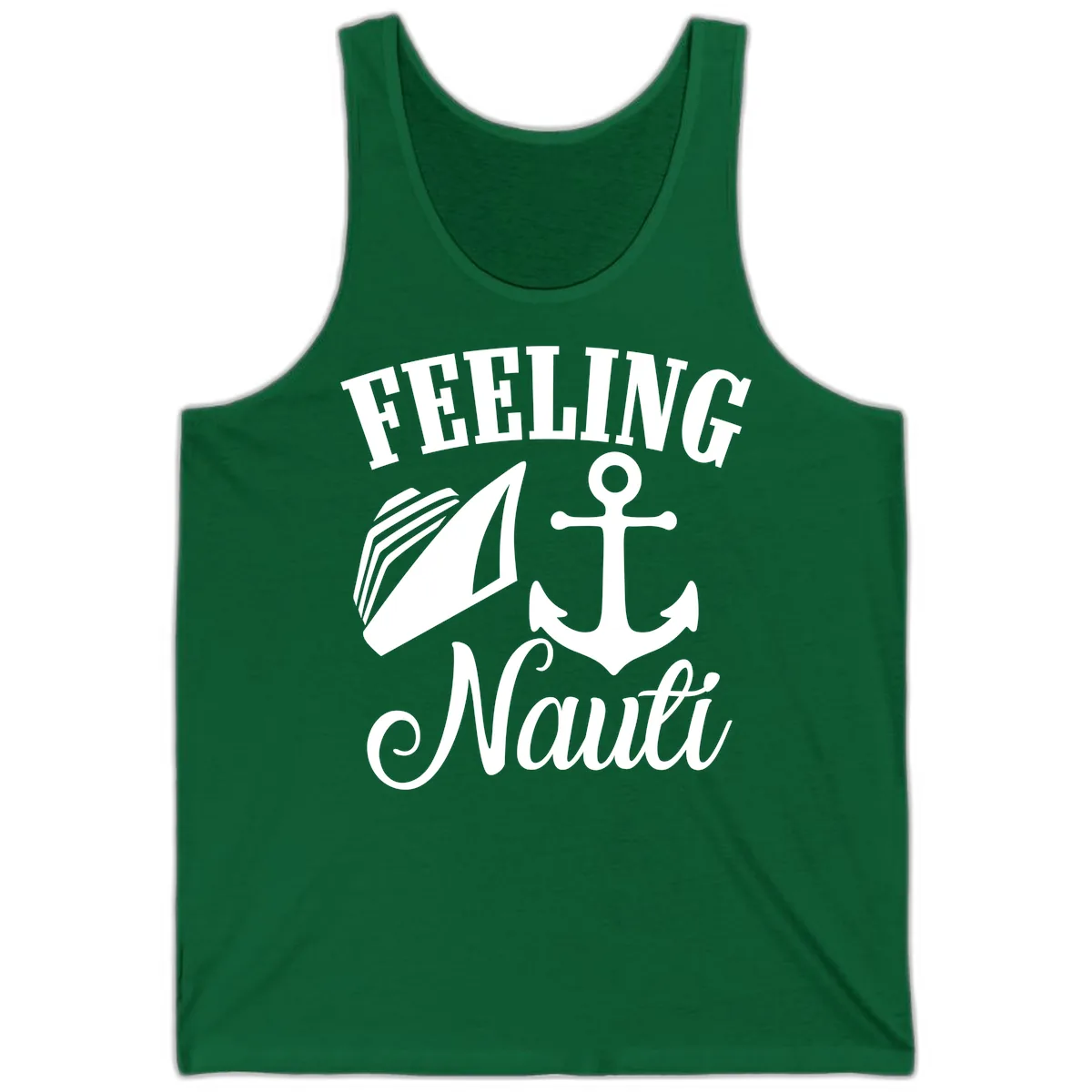 Feeling Nauti Anchor & Sailboat Tank in Kelly