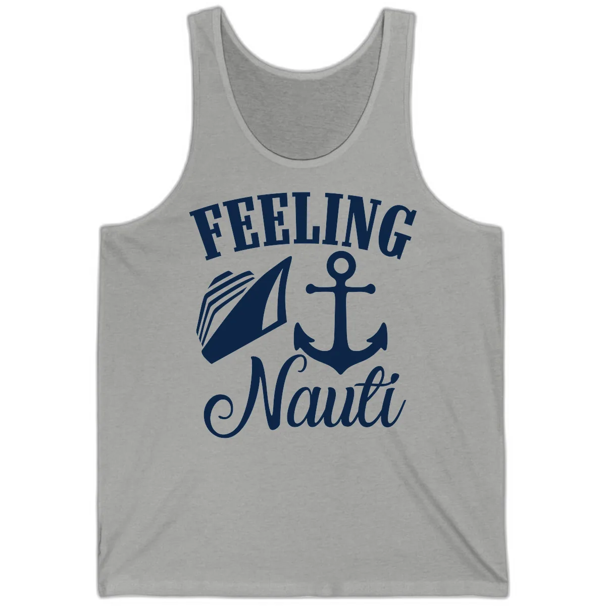 Feeling Nauti Anchor & Sailboat Tank in Athletic Heather