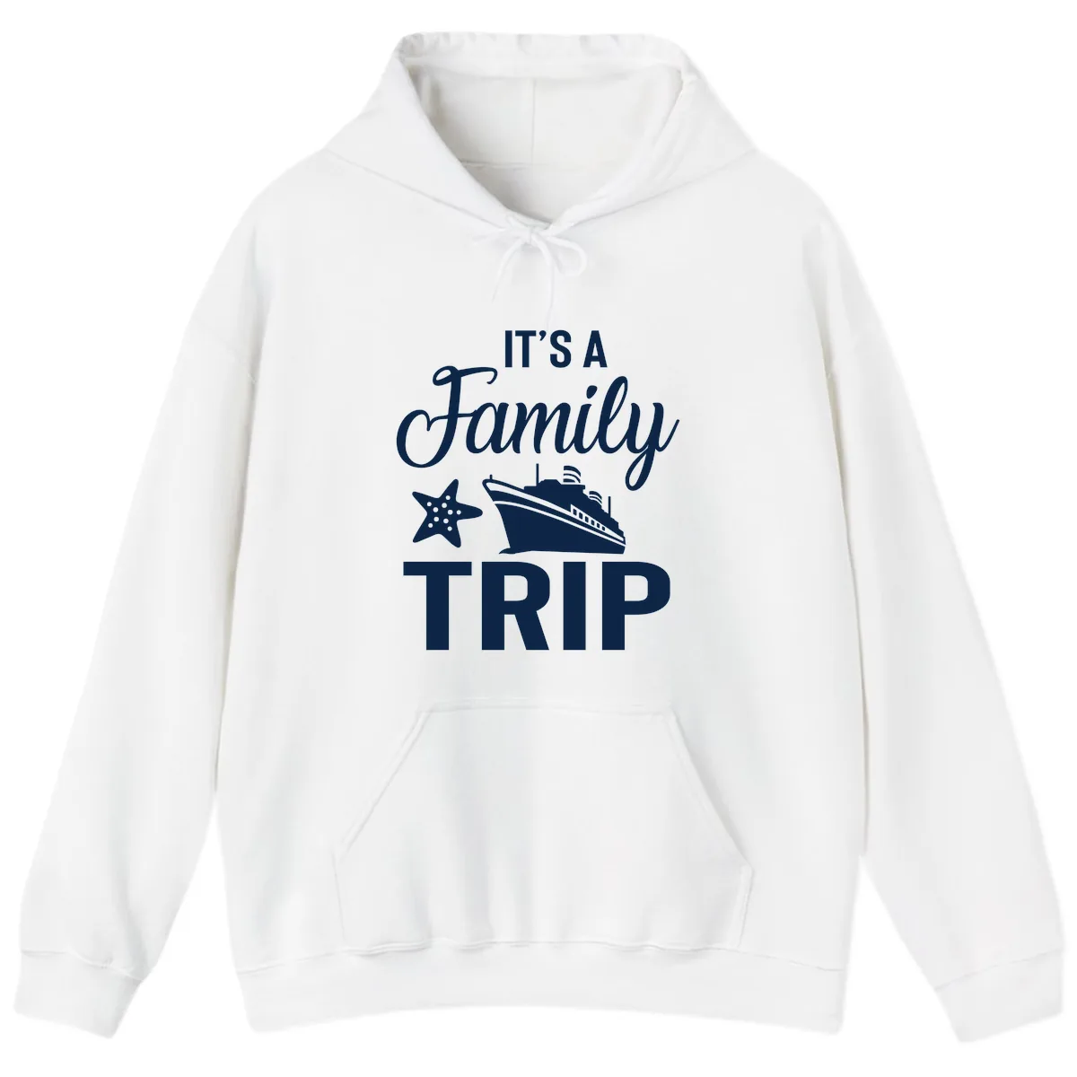 It's A Family Trip Hoodie in White