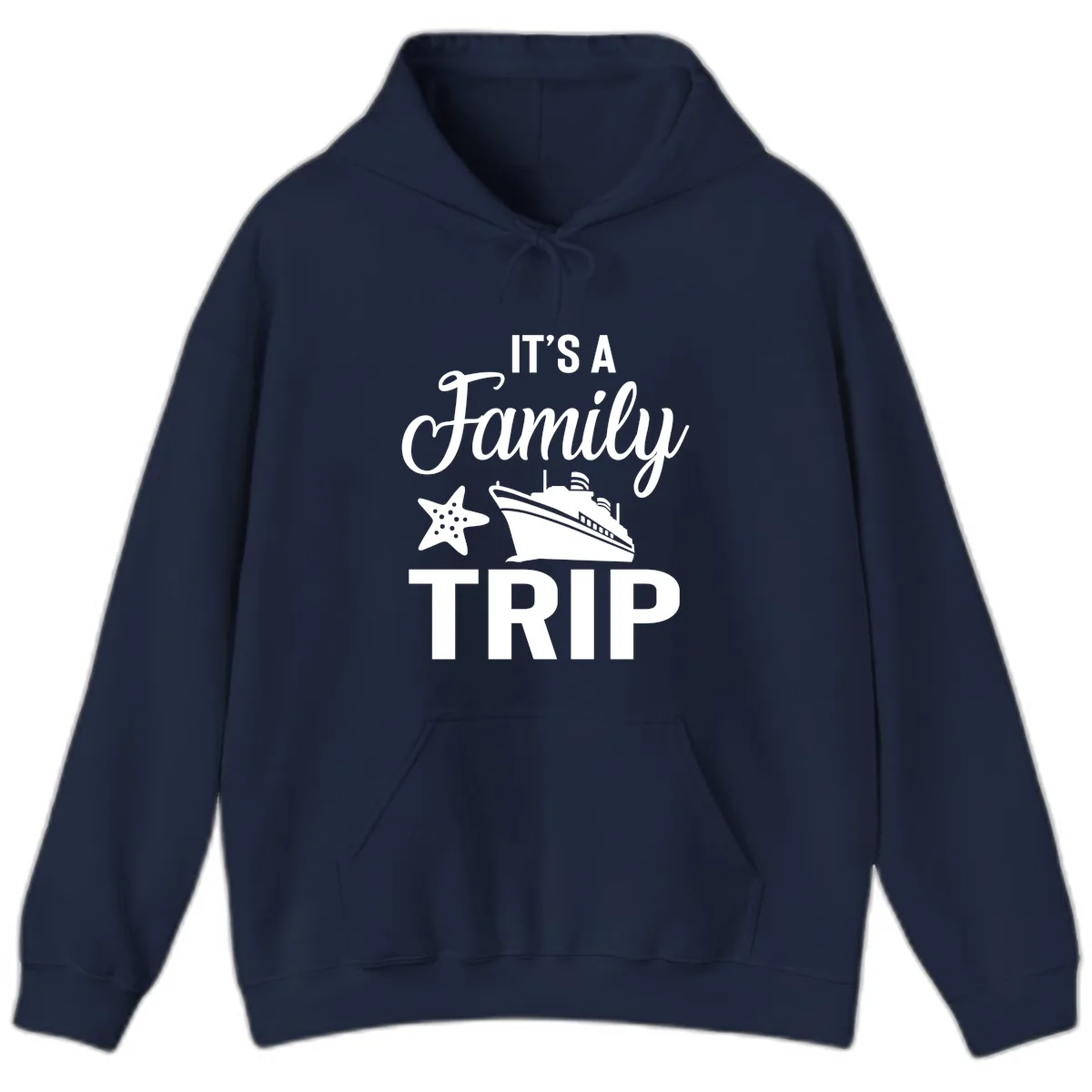 It's A Family Trip Hoodie in Navy