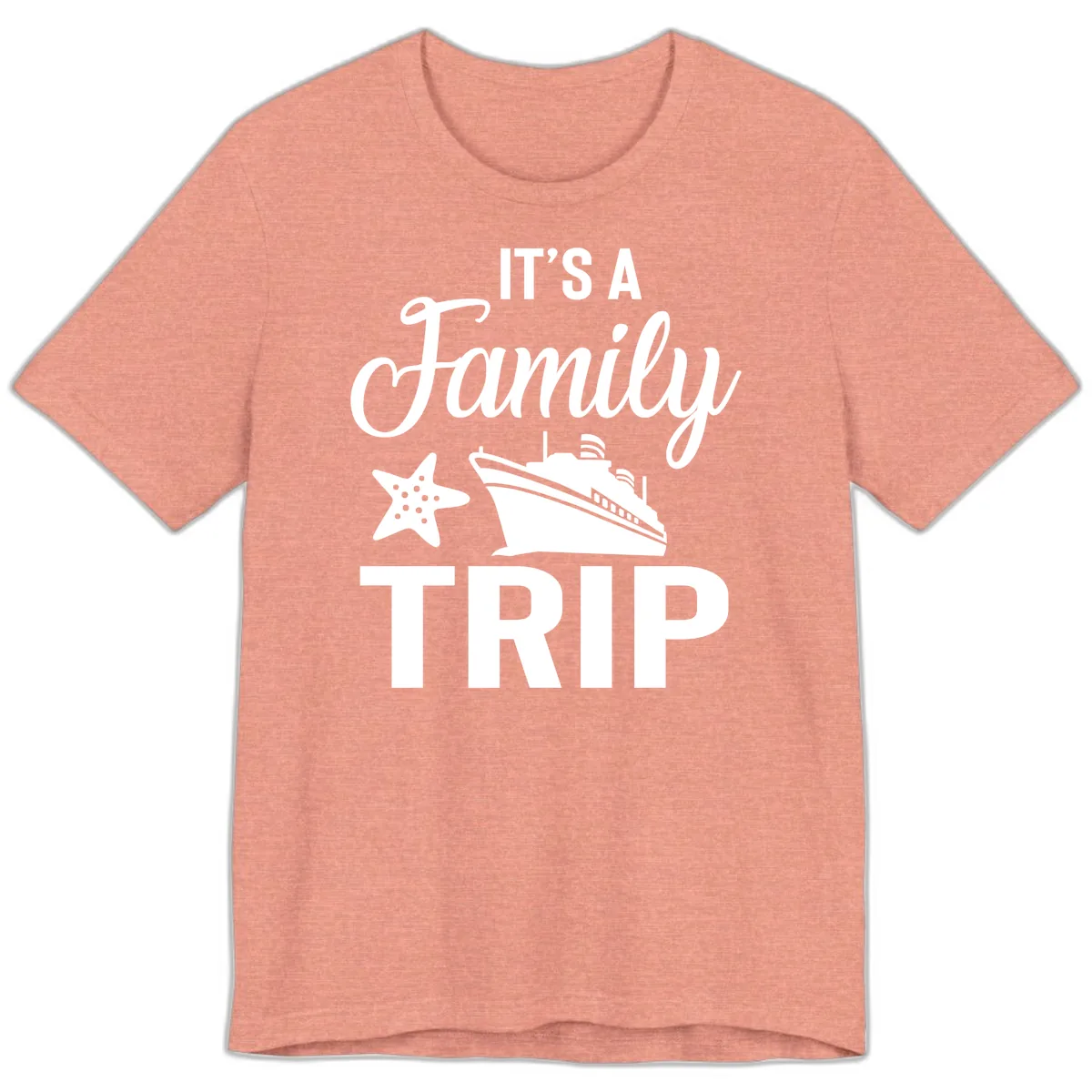 It's A Family Trip Premium T-Shirt in Heather Sunset