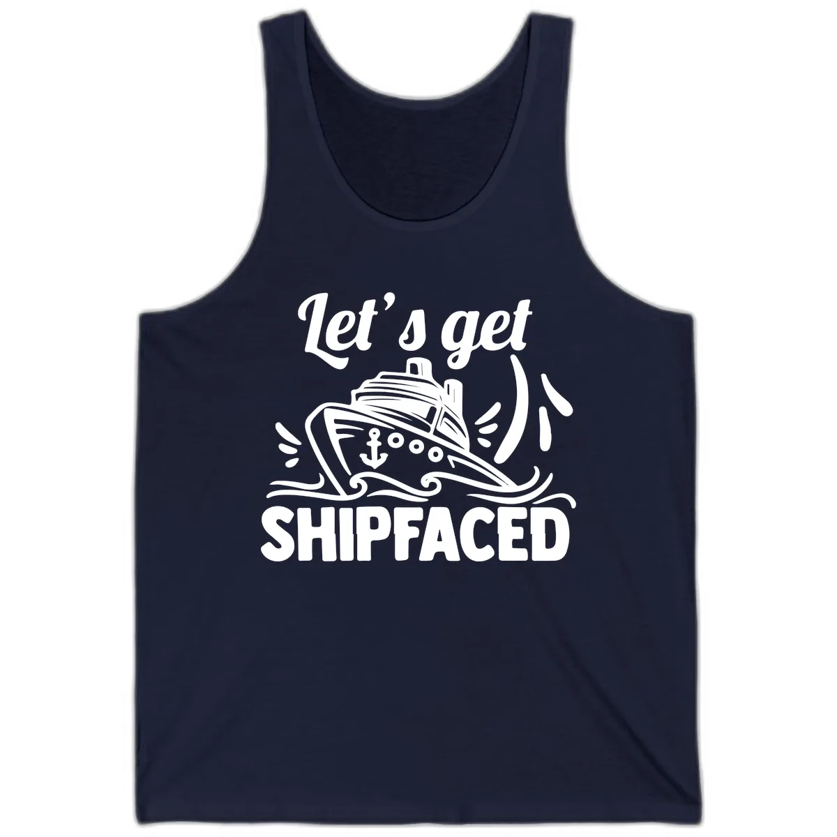 Let's Get Shipfaced Tank in Navy