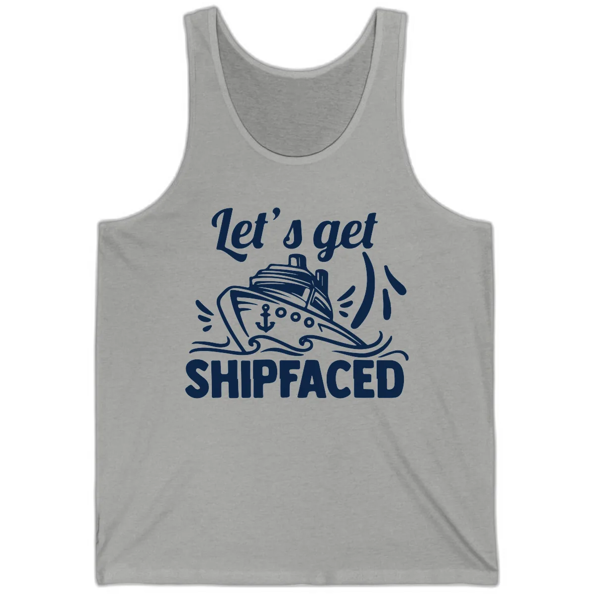 Let's Get Shipfaced Tank in Athletic Heather