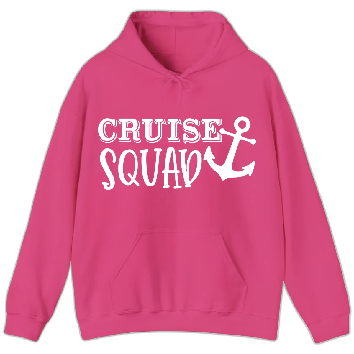Cruise Squad Anchor Hoodie in Heliconia