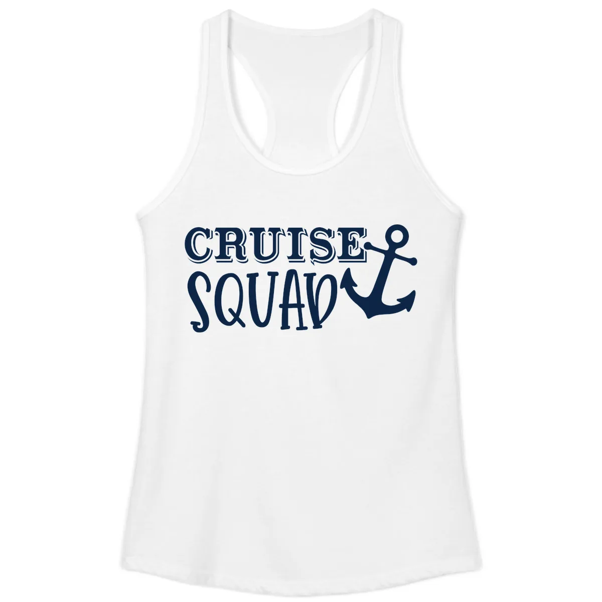 Cruise Squad Anchor Ladies Tank in White