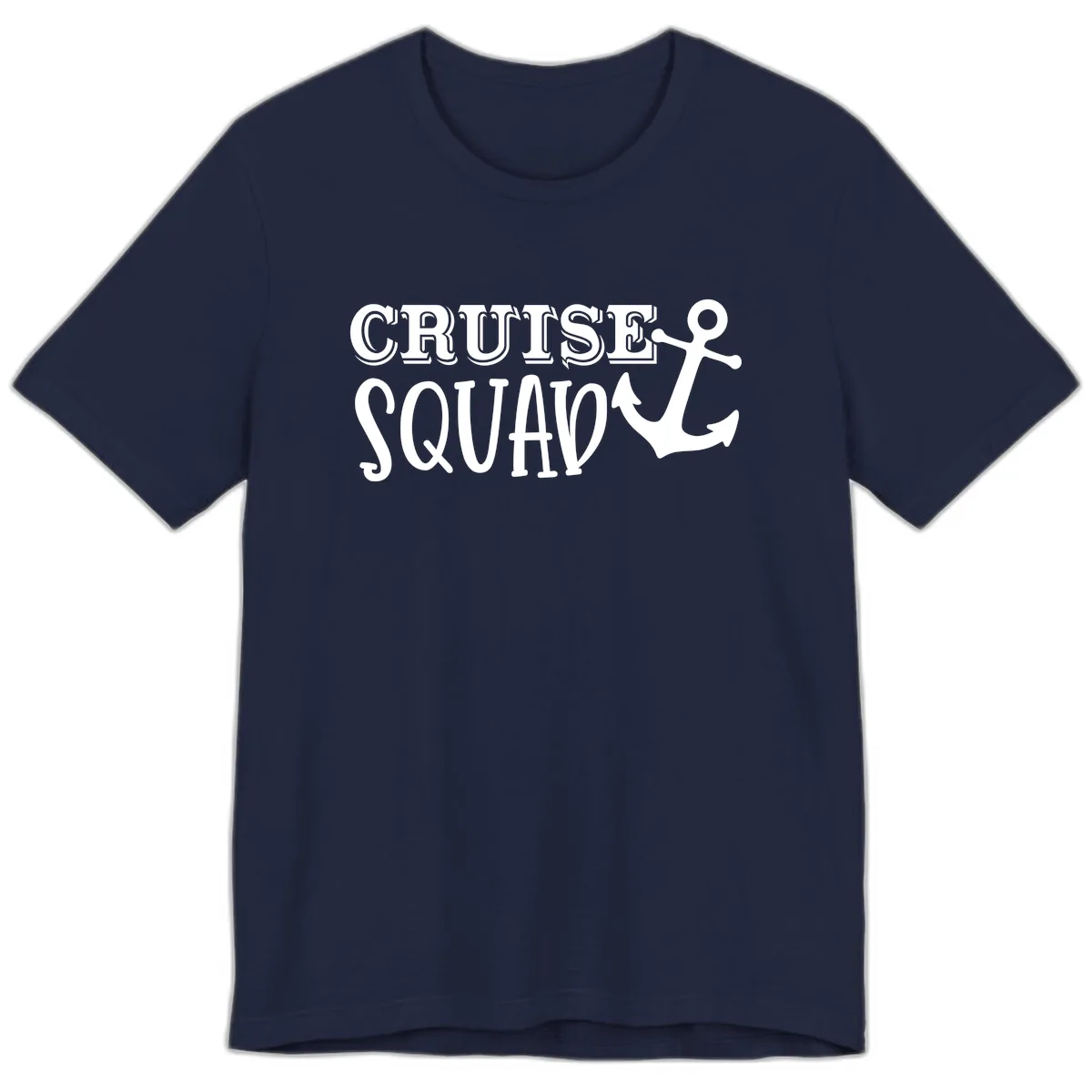 Cruise Squad Anchor Premium T-Shirt in Navy