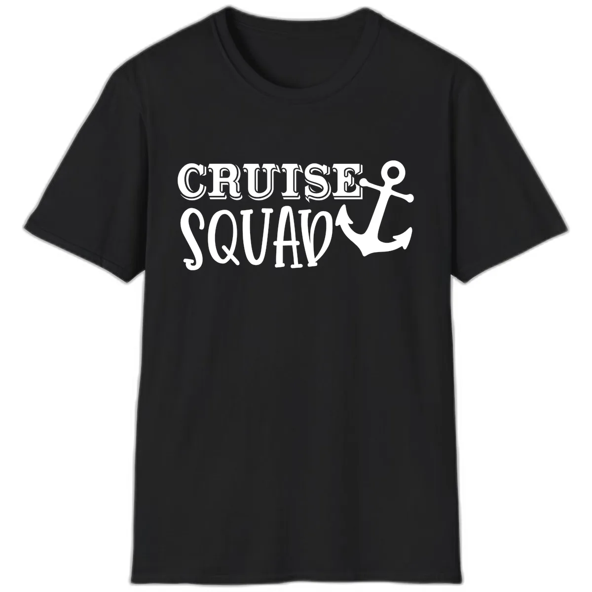 Cruise Squad Anchor T-Shirt in Black