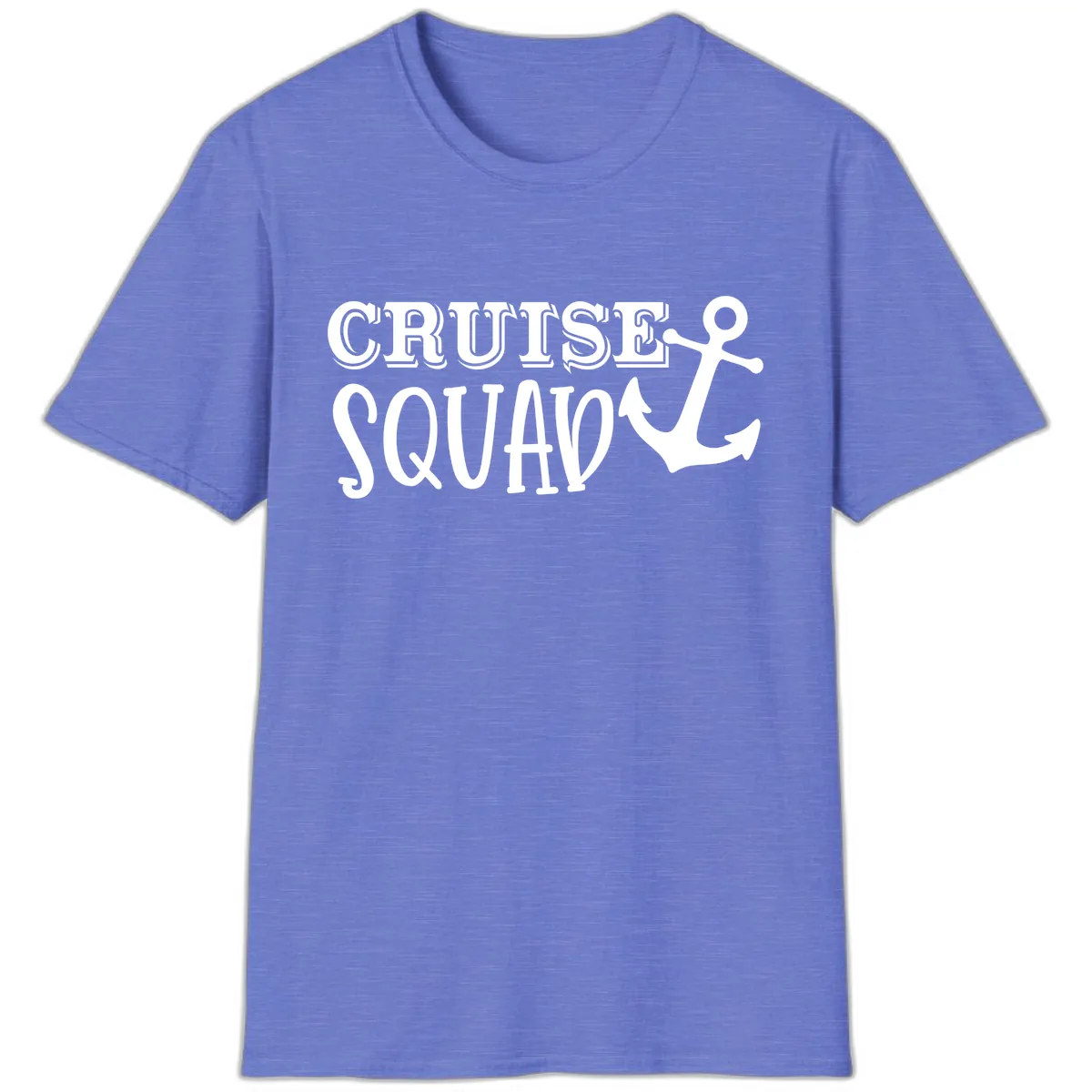 Cruise Squad Anchor T-Shirt in Heather Royal