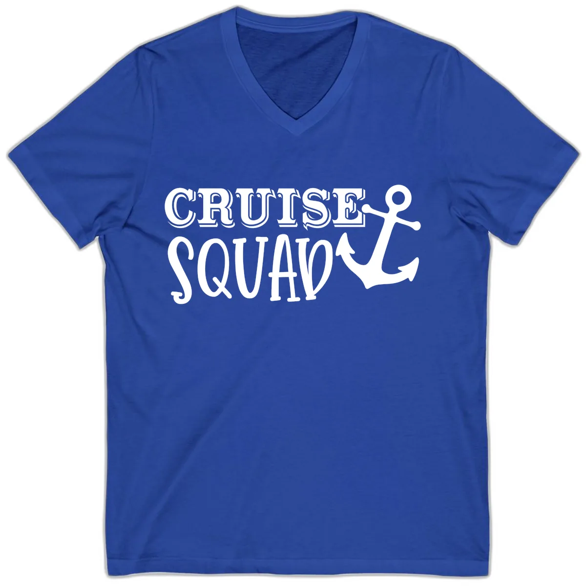 Cruise Squad Anchor V-Neck in True Royal