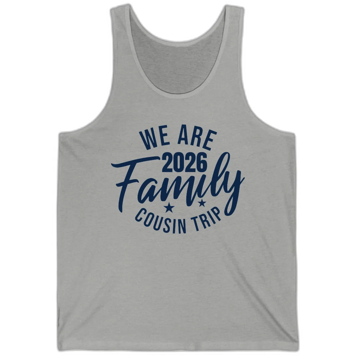 We Are 2026 Family Cousin Trip Tank in Athletic Heather