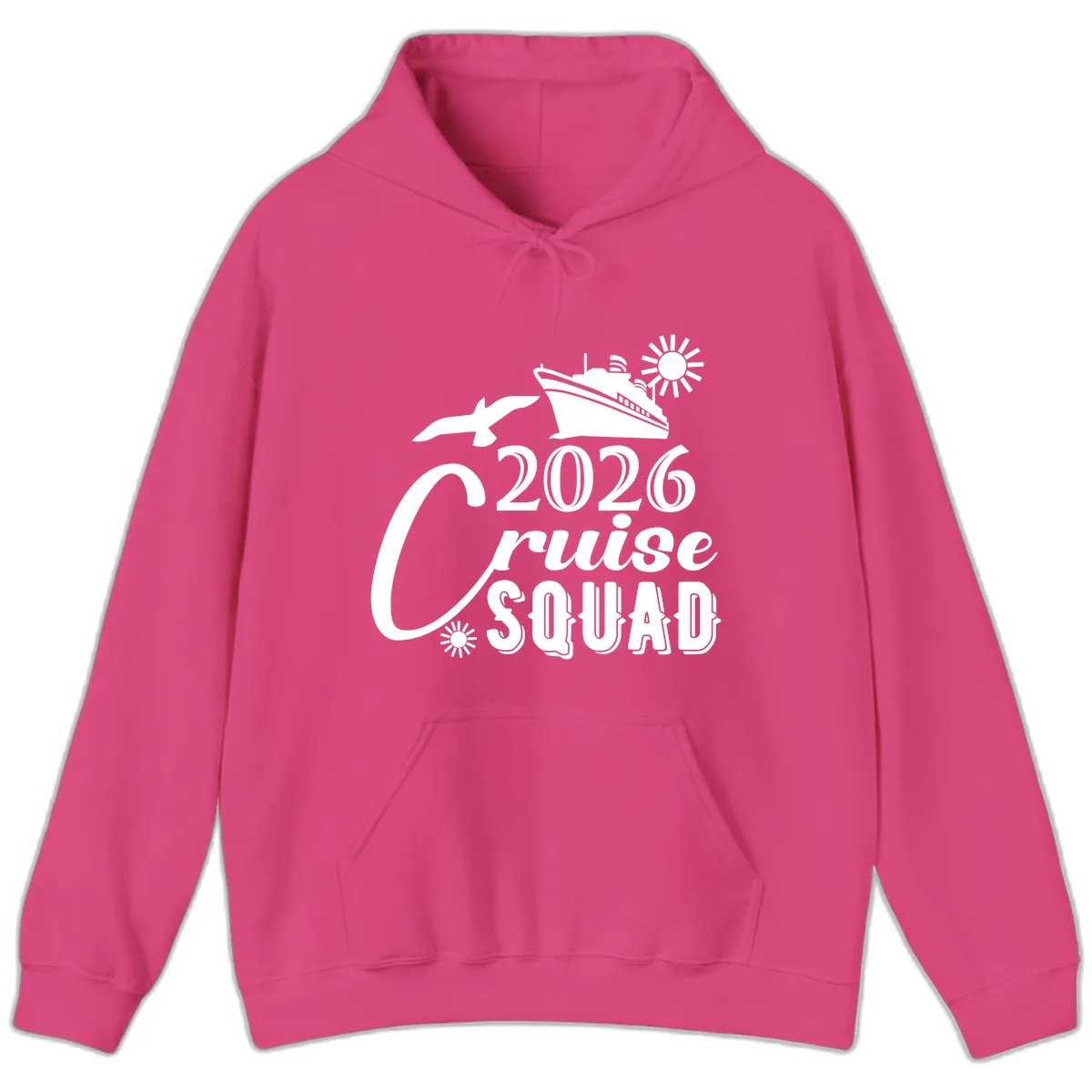 2026 Cruise Squad Hoodie in Heliconia