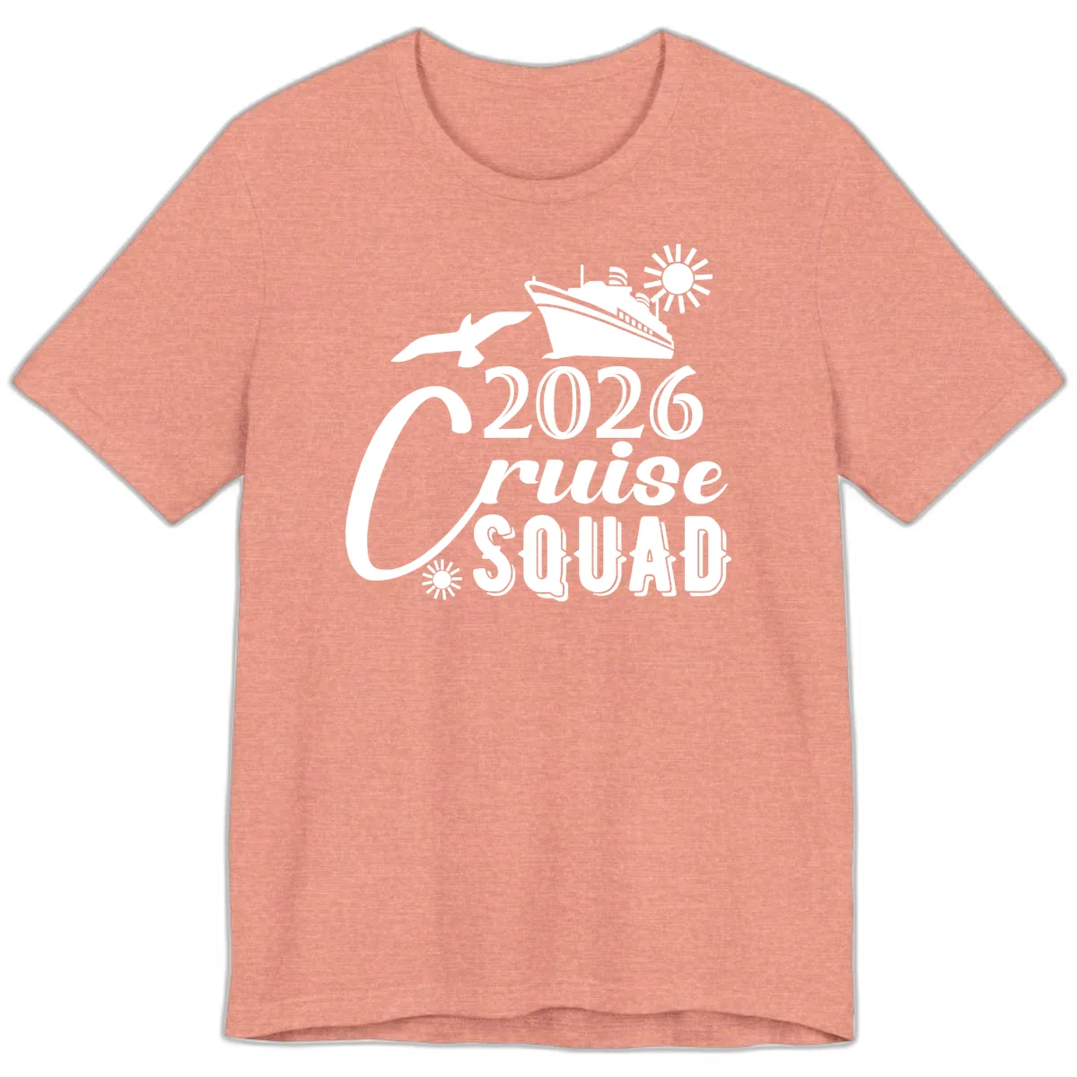 2026 Cruise Squad Premium T-Shirt in Heather Sunset