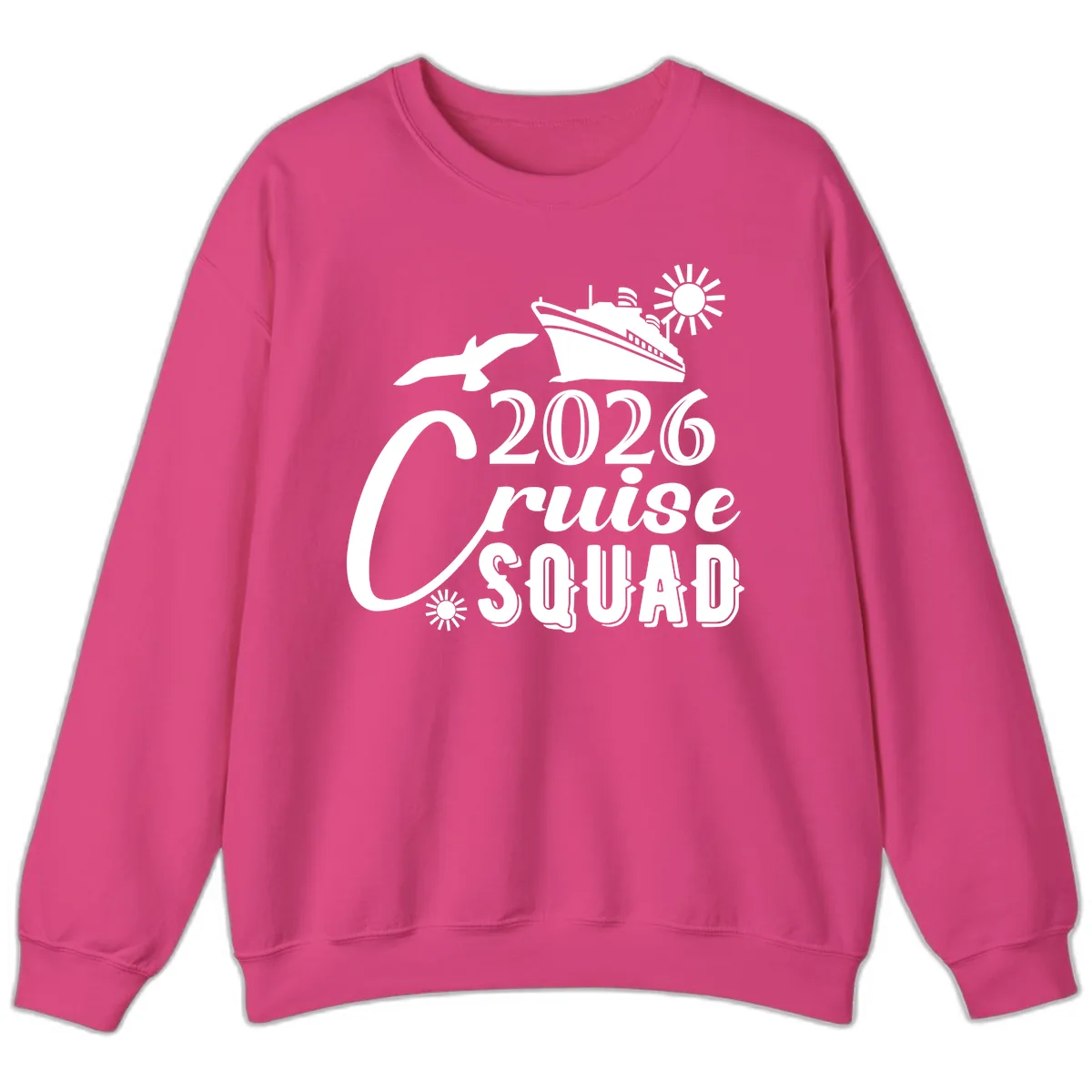 2026 Cruise Squad Sweatshirt in Heliconia