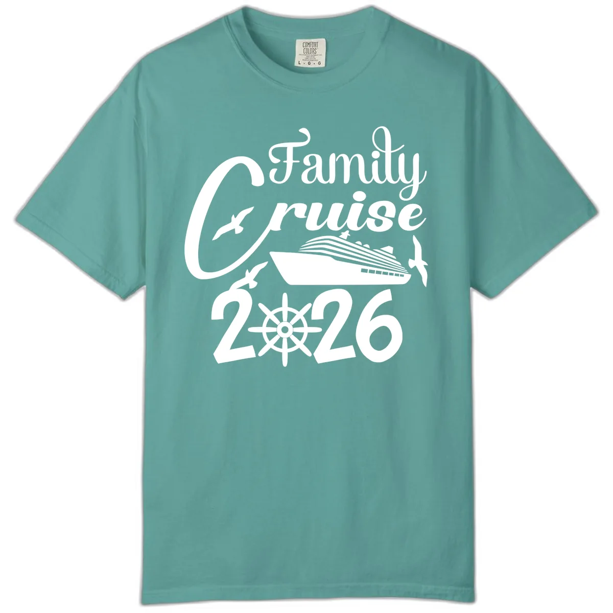Family Cruise 2026 Comfort Color in Seafoam