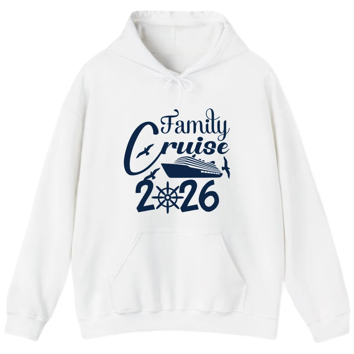Family Cruise 2026 Hoodie in White