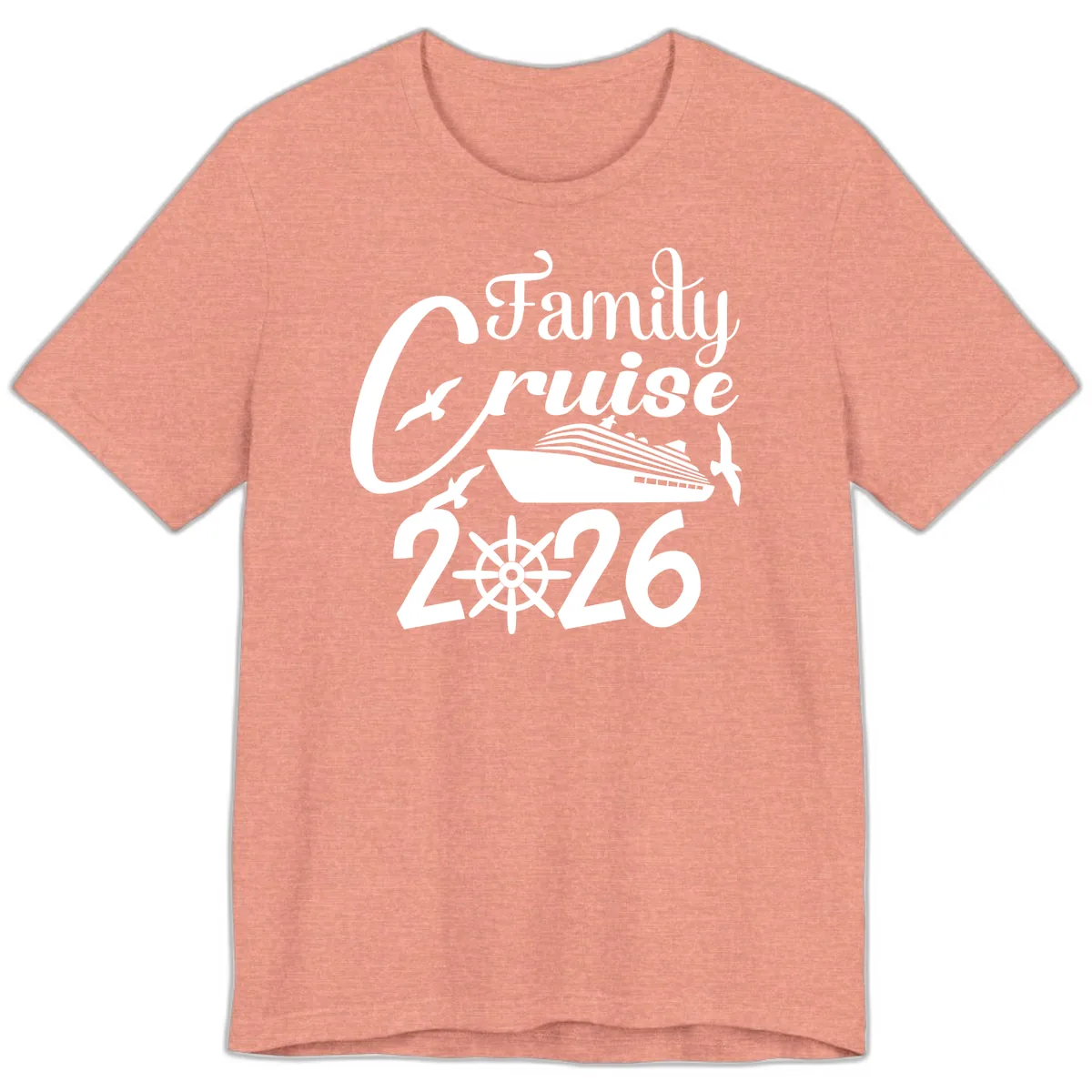 Family Cruise 2026 Premium T-Shirt in Heather Sunset