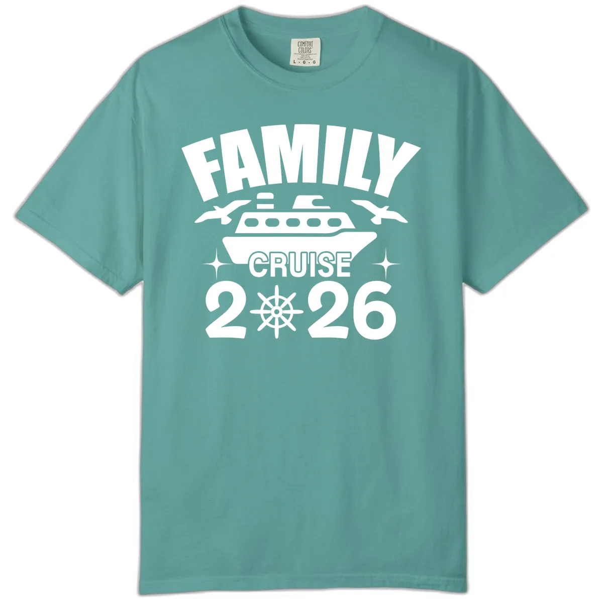 Family Cruise 2026 Comfort Color in Seafoam