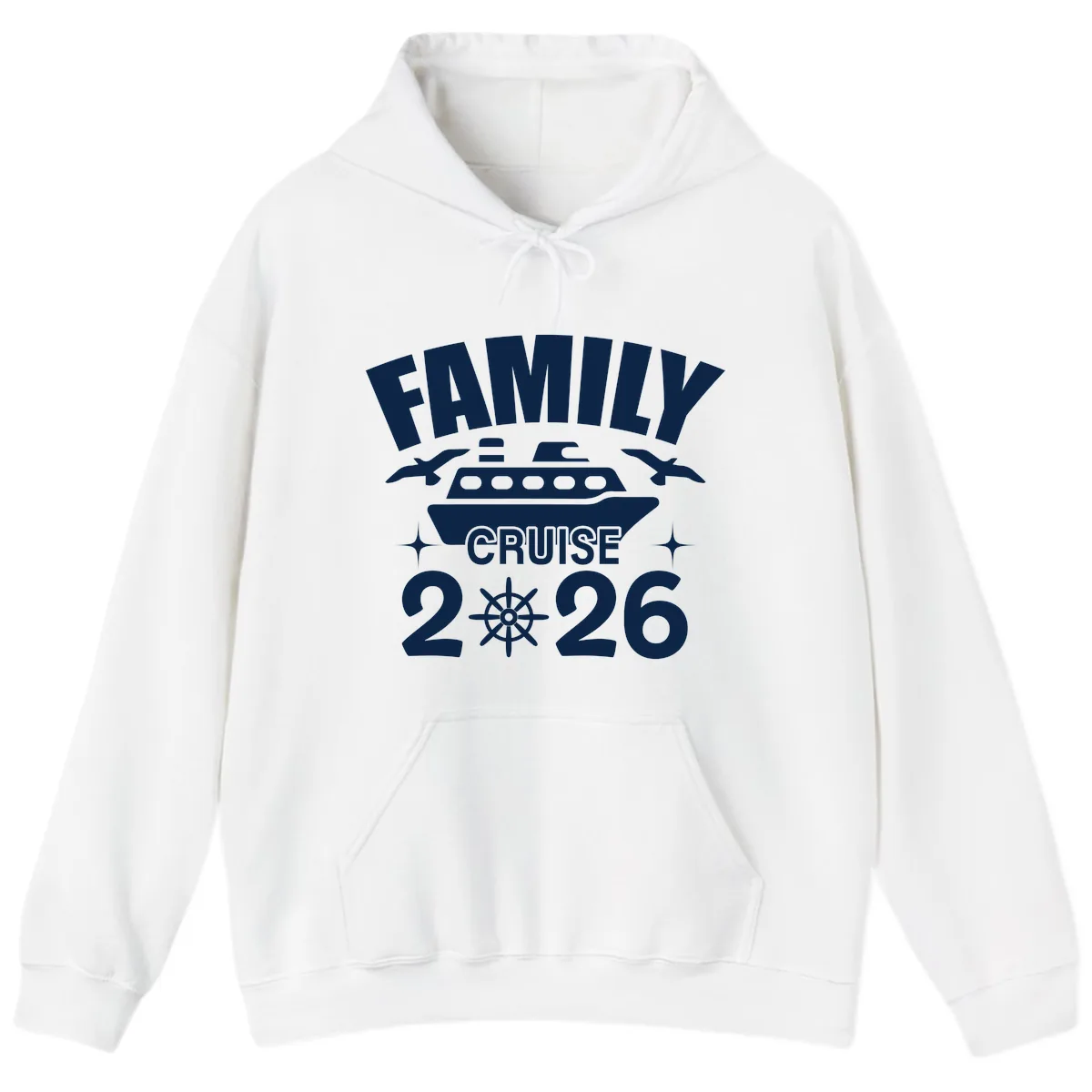 Family Cruise 2026 Hoodie in White