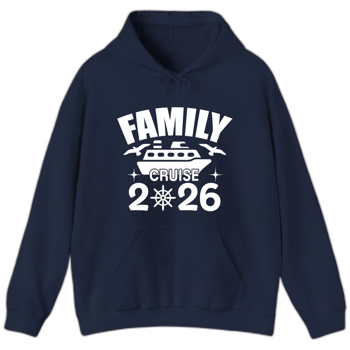 Family Cruise 2026 Hoodie in Navy