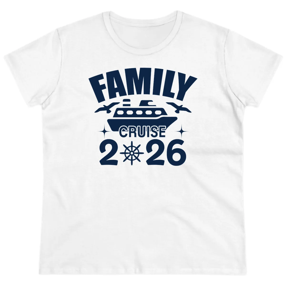 Family Cruise 2026 Ladies Tee in White
