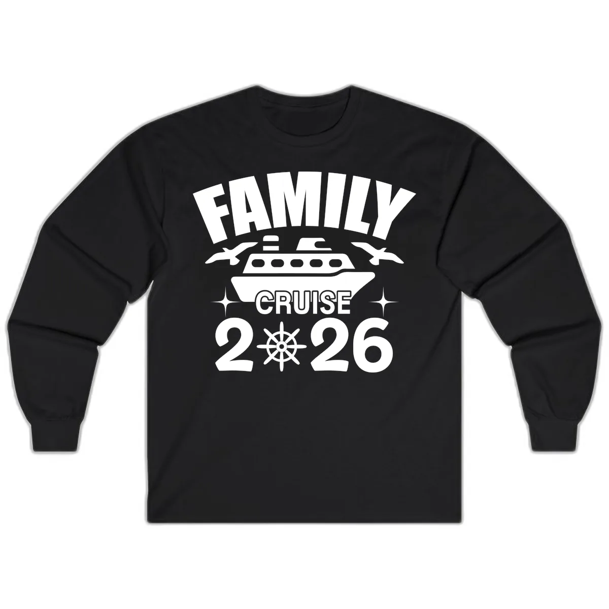 Family Cruise 2026 Long Sleeve in Black