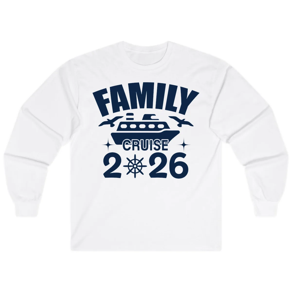 Family Cruise 2026 Long Sleeve in White