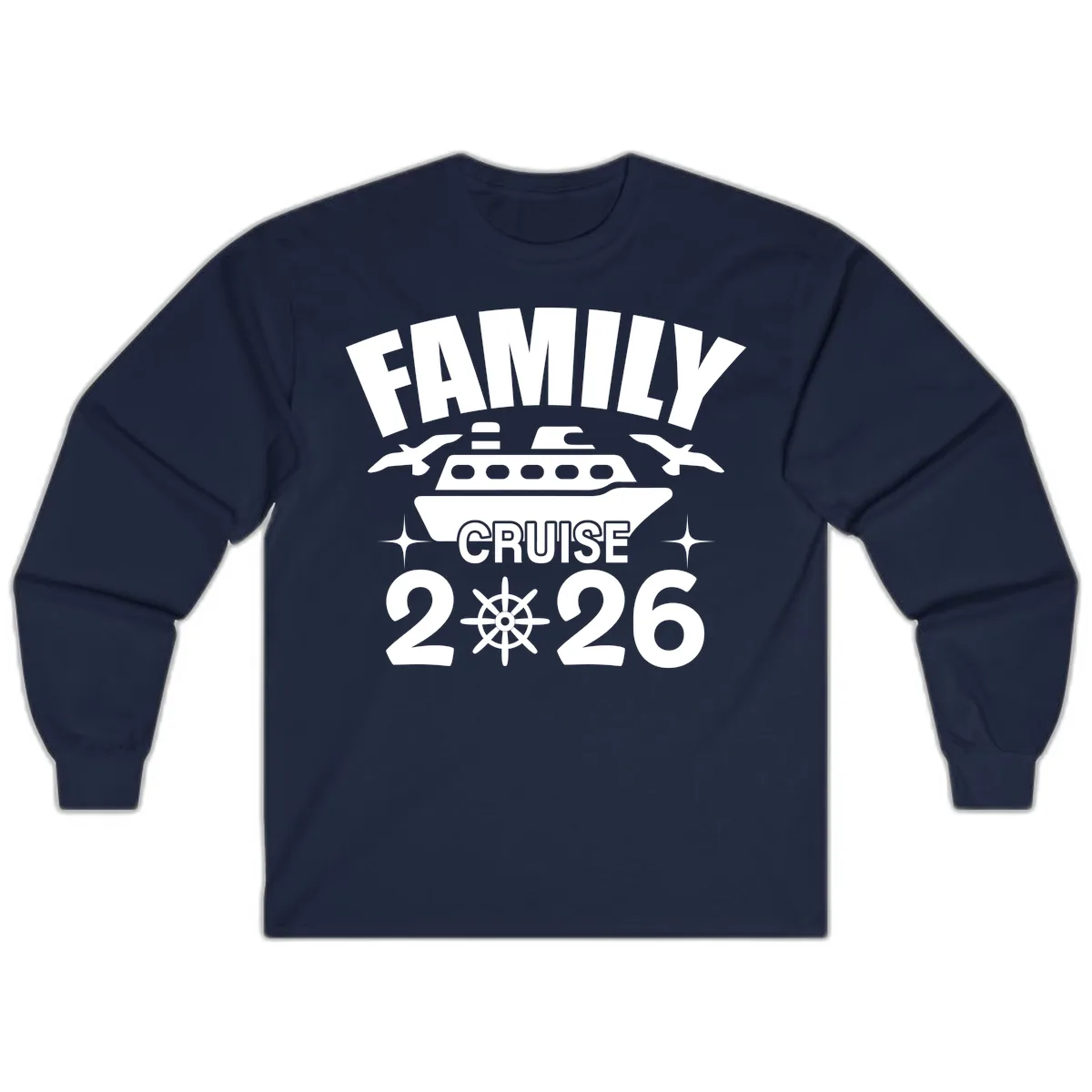 Family Cruise 2026 Long Sleeve in Navy