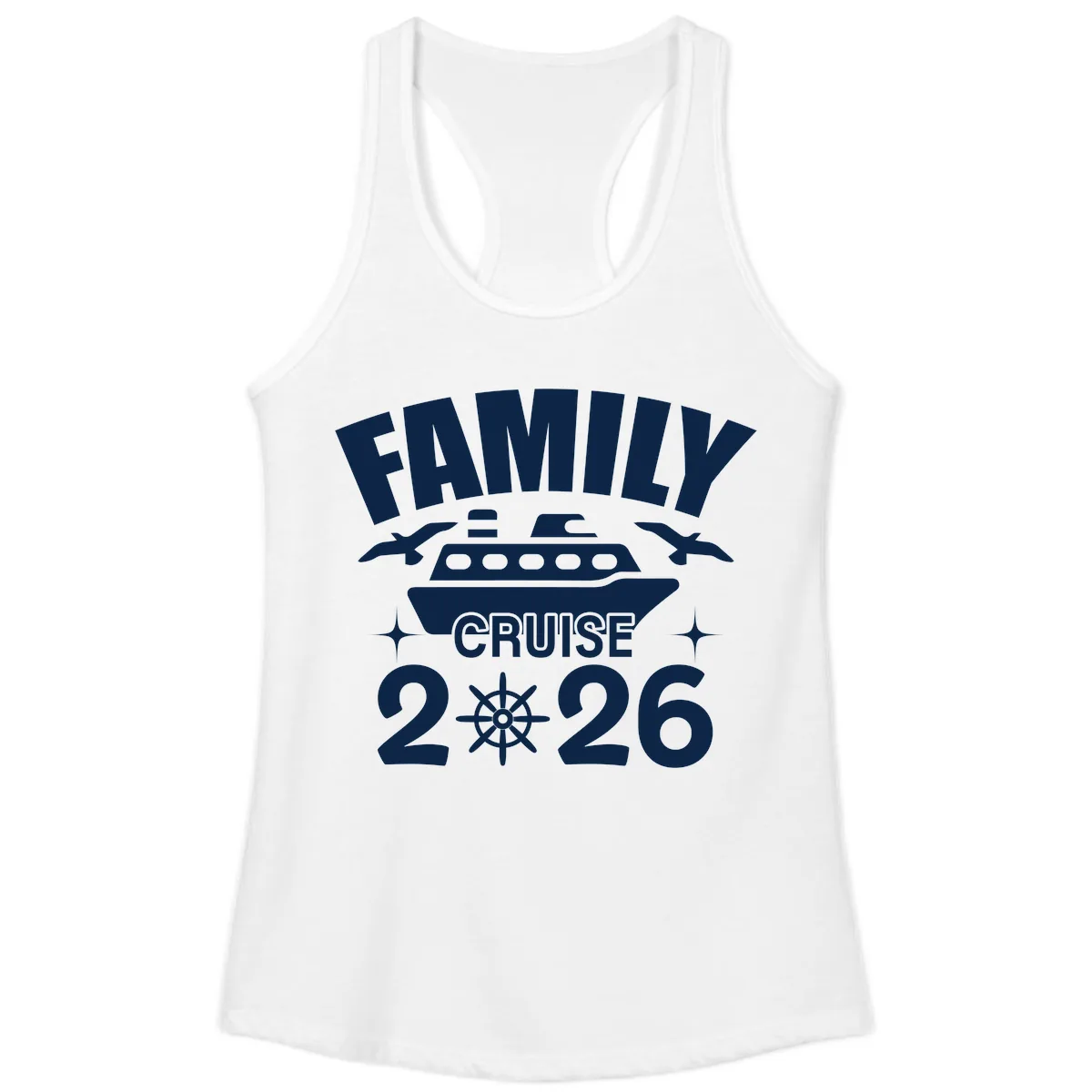 Family Cruise 2026 Ladies Tank in White