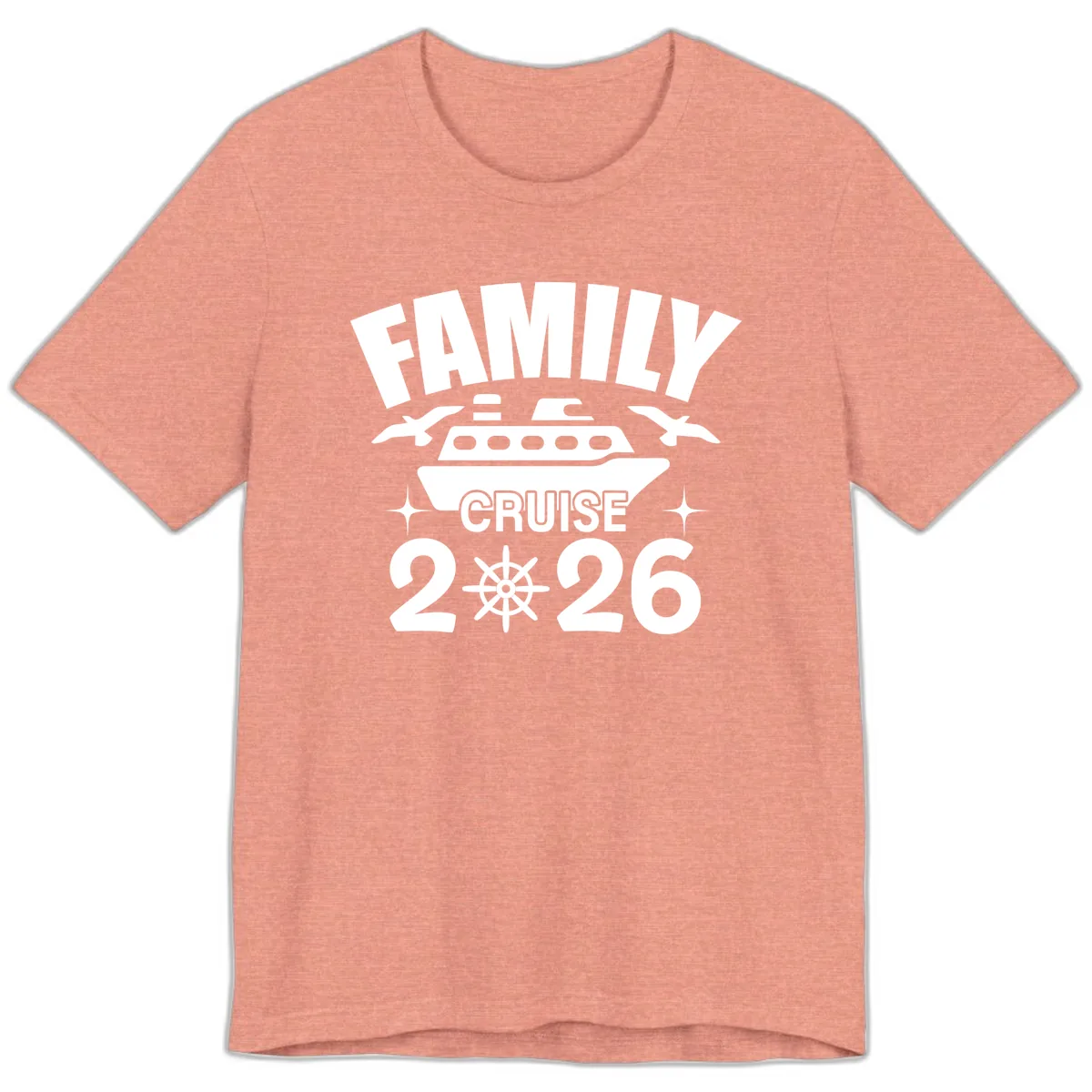 Family Cruise 2026 Premium T-Shirt in Heather Sunset
