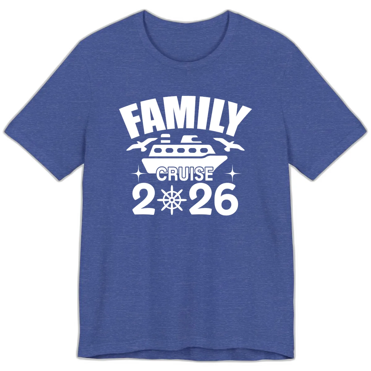 Family Cruise 2026 Premium T-Shirt in Heather True Royal