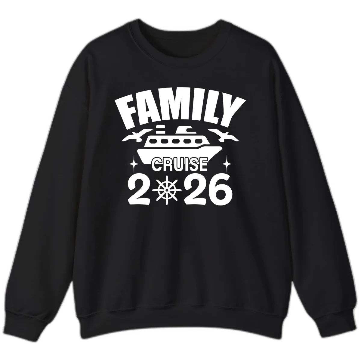 Family Cruise 2026 Sweatshirt in Black
