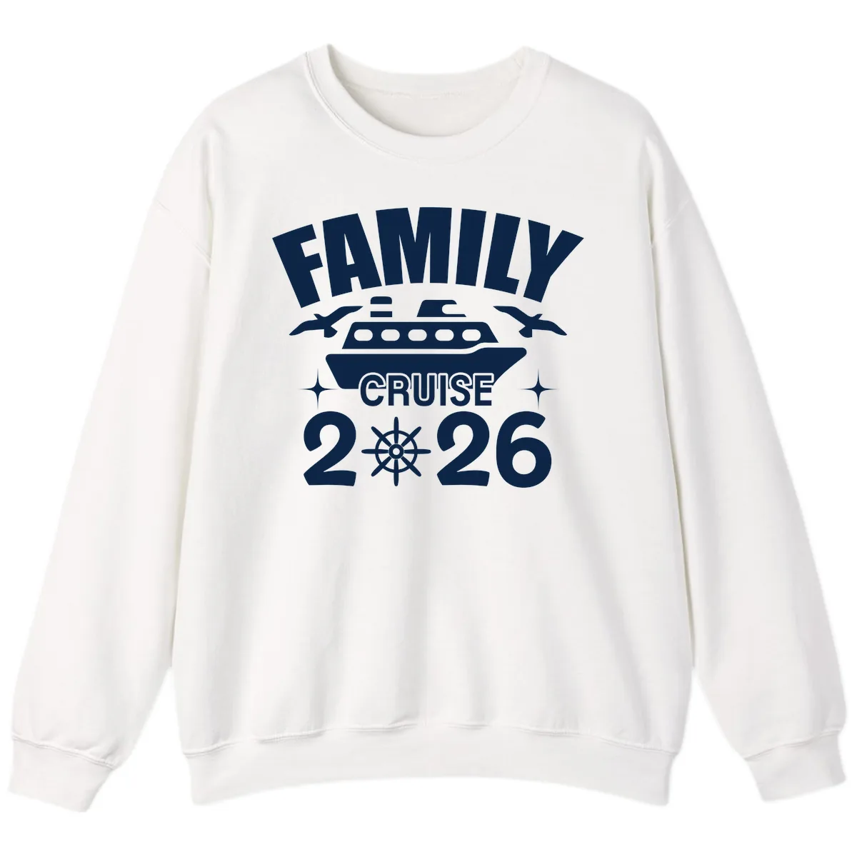 Family Cruise 2026 Sweatshirt in White