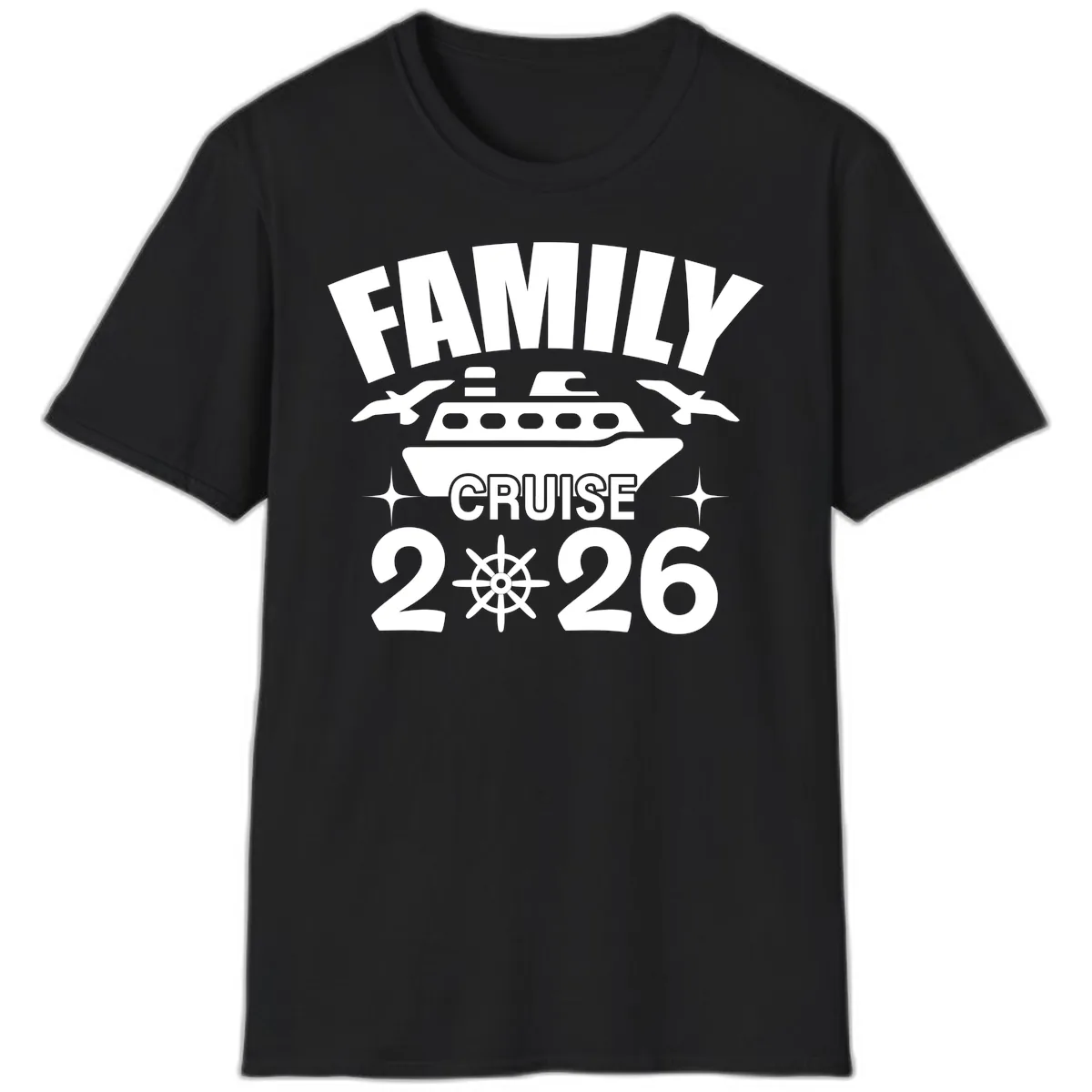Family Cruise 2026 T-Shirt in Black