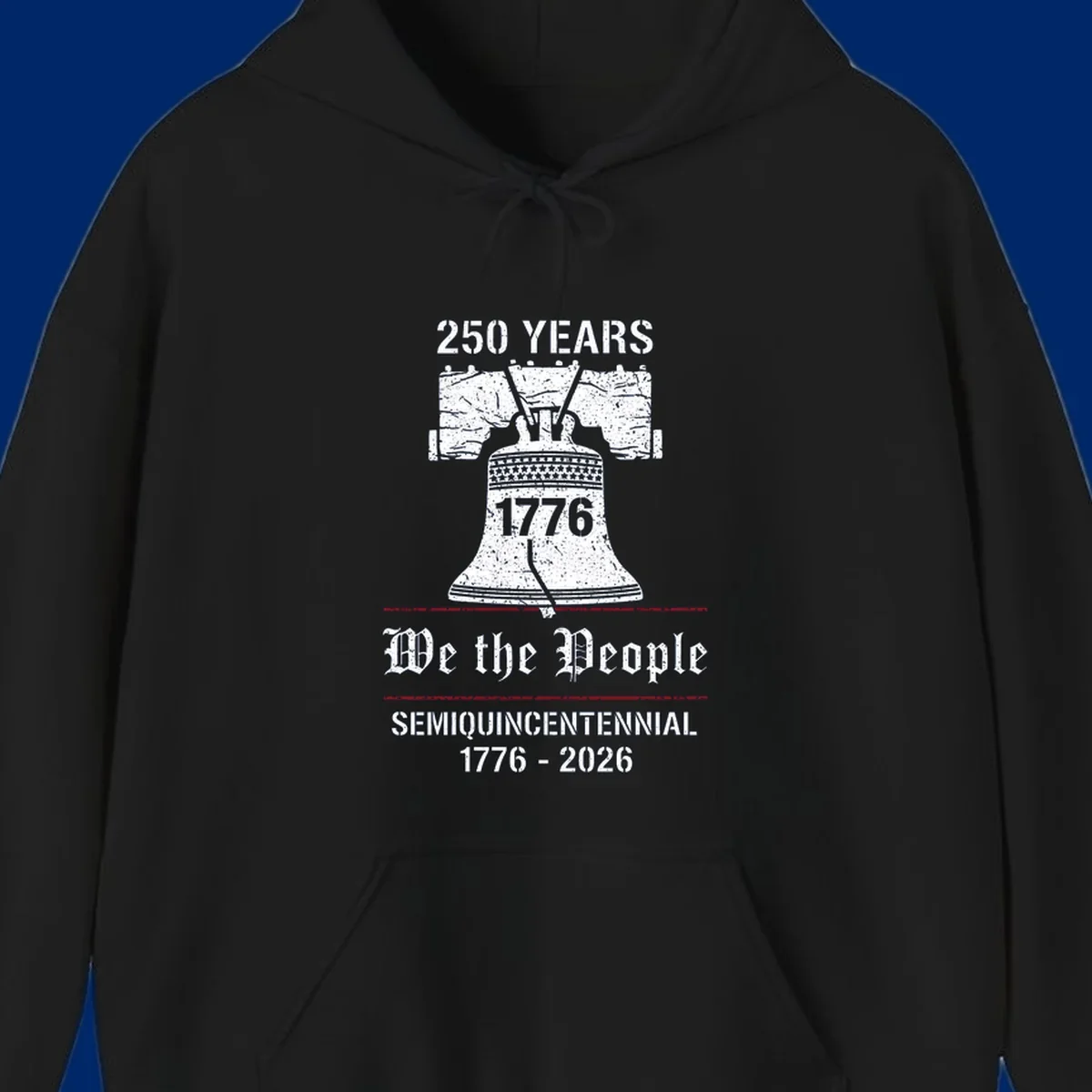 America 250 Semiquincentennial Liberty Bell design with '250 YEARS', '1776', 'We the People', 'SEMIQUINCENTENNIAL 1776-2026' text.