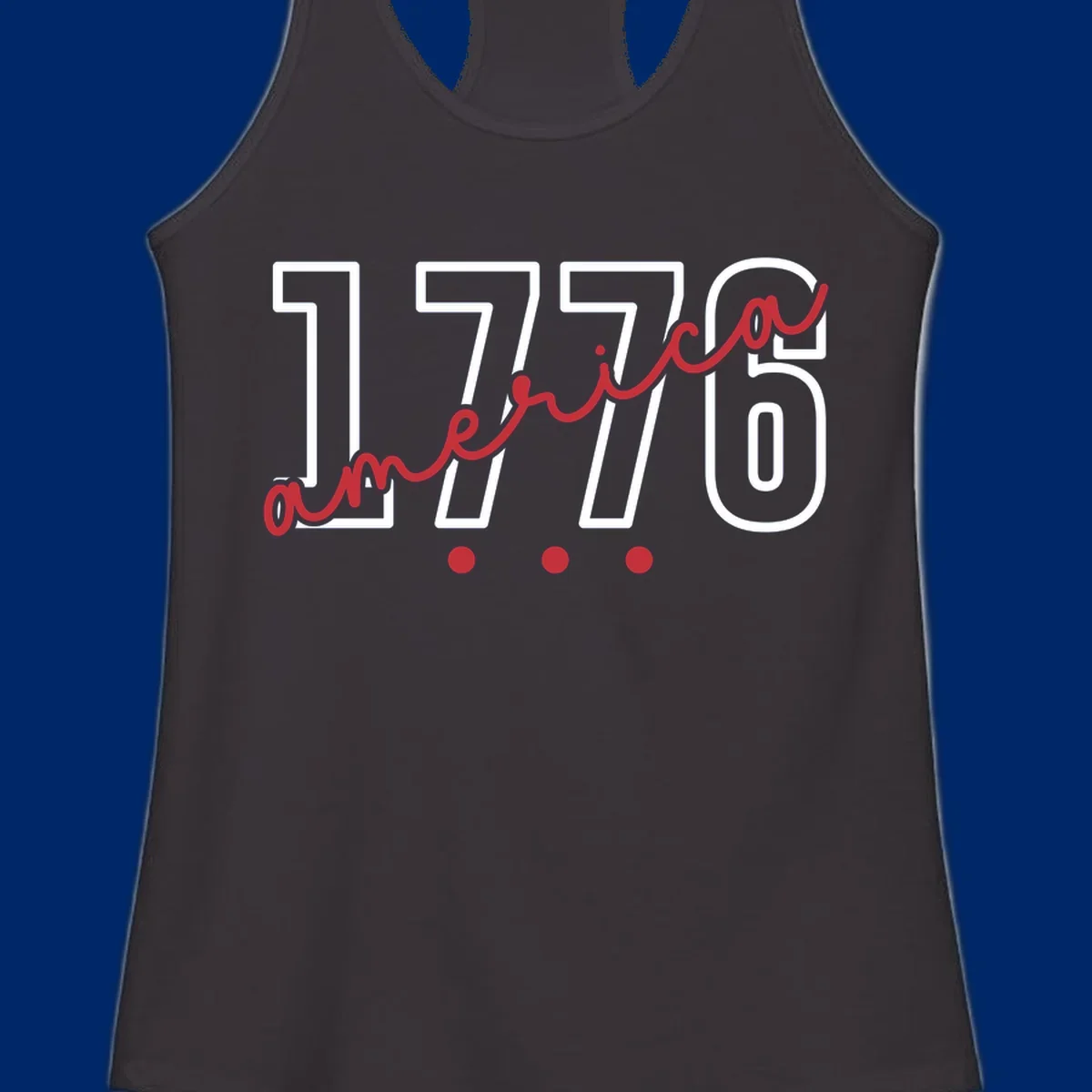 Red script text 'america' with three red dots below, commemorating the america-250th-script celebration.