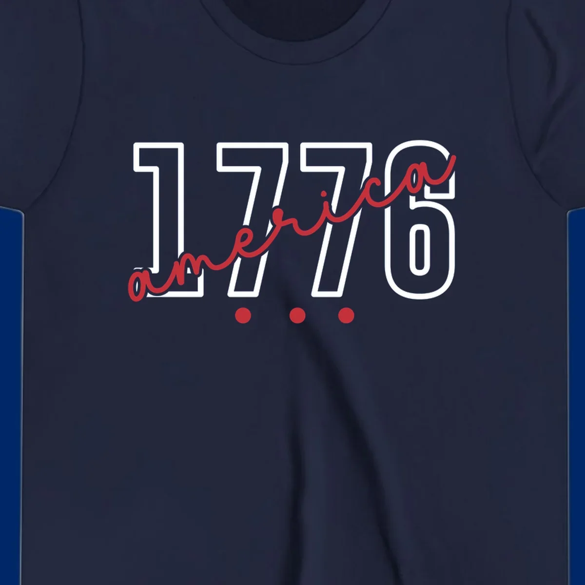 Red script text 'america' with three red dots below, commemorating the america-250th-script celebration.