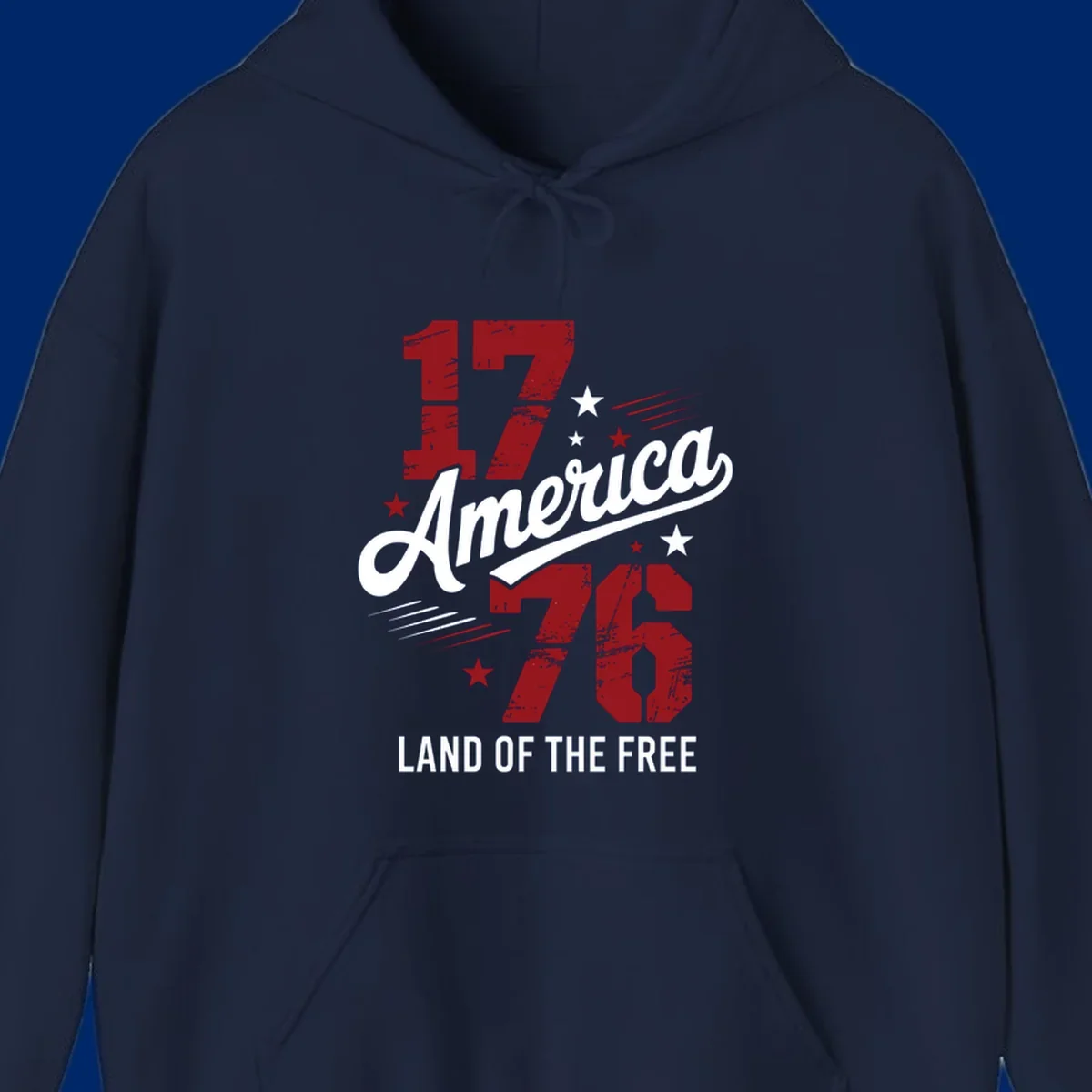 Distressed red '1776' numbers with red and white stars and streaks on a white background, representing 1776-distressed-patriotic theme.